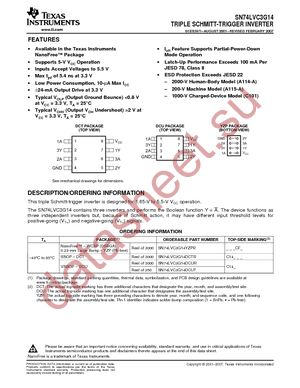 SN74LVC3G14DCUR datasheet  